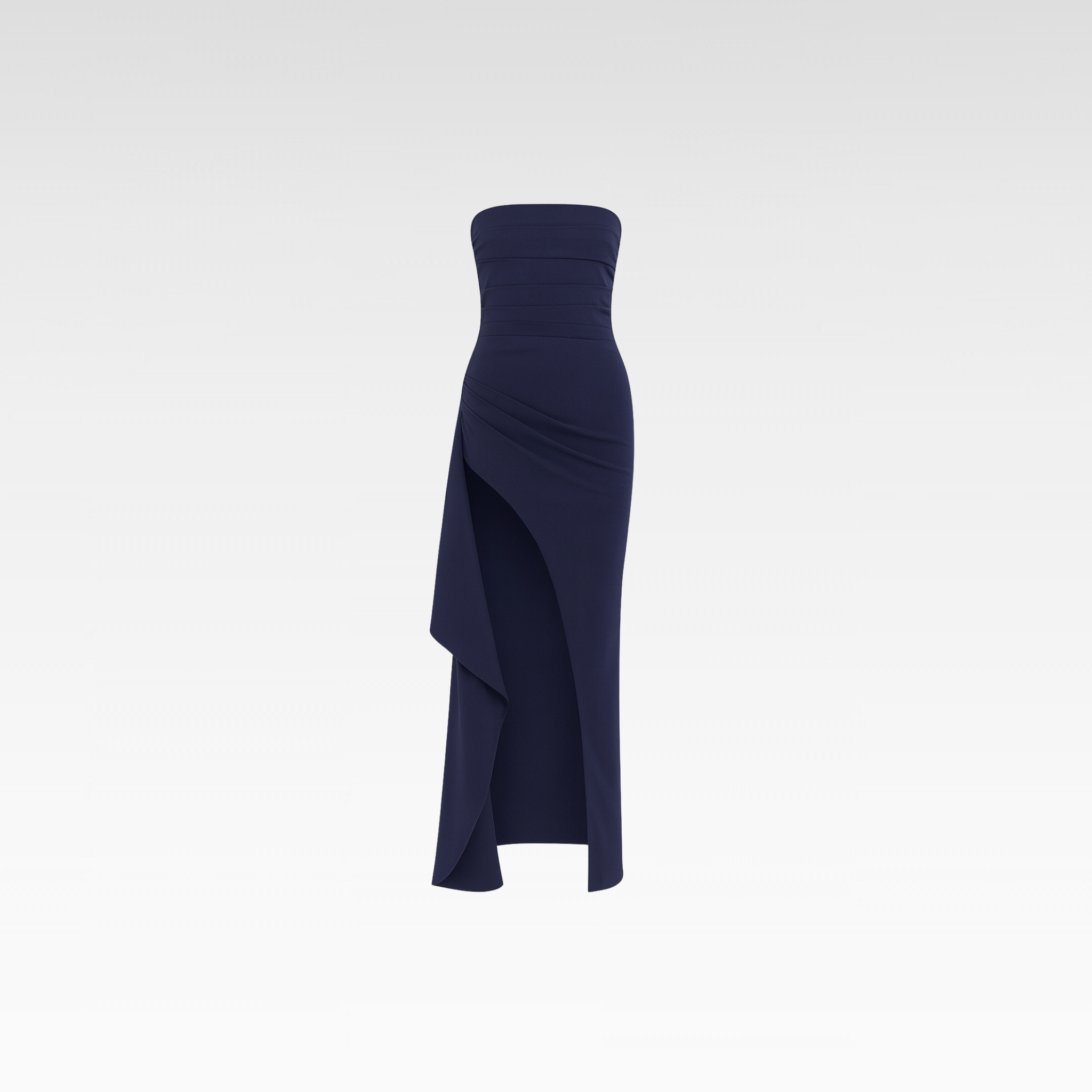 Elegant High-Waist Strapless Gown Dress