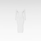 White long-sleeve top on a light gray background