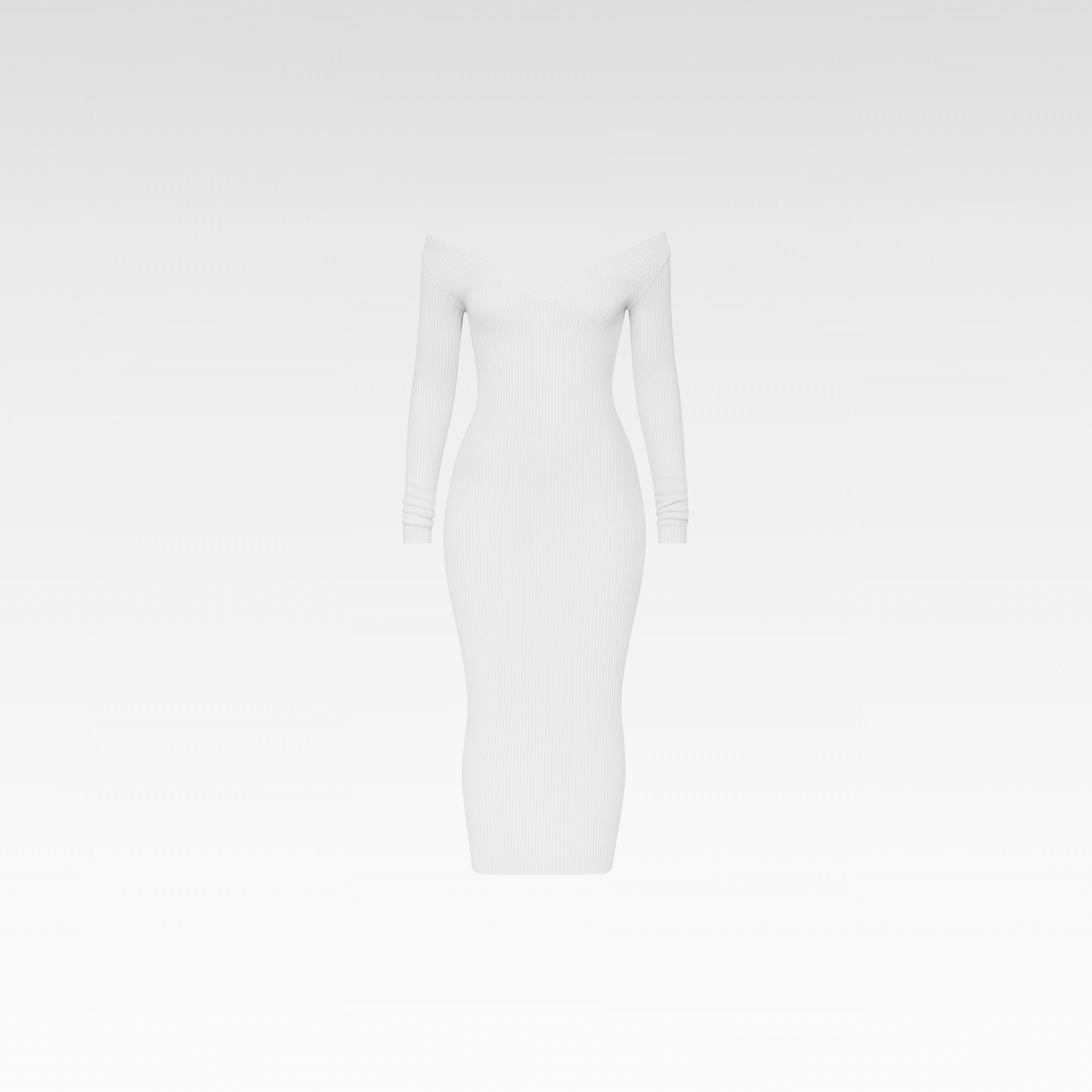 Cotton ribbed maxi dress