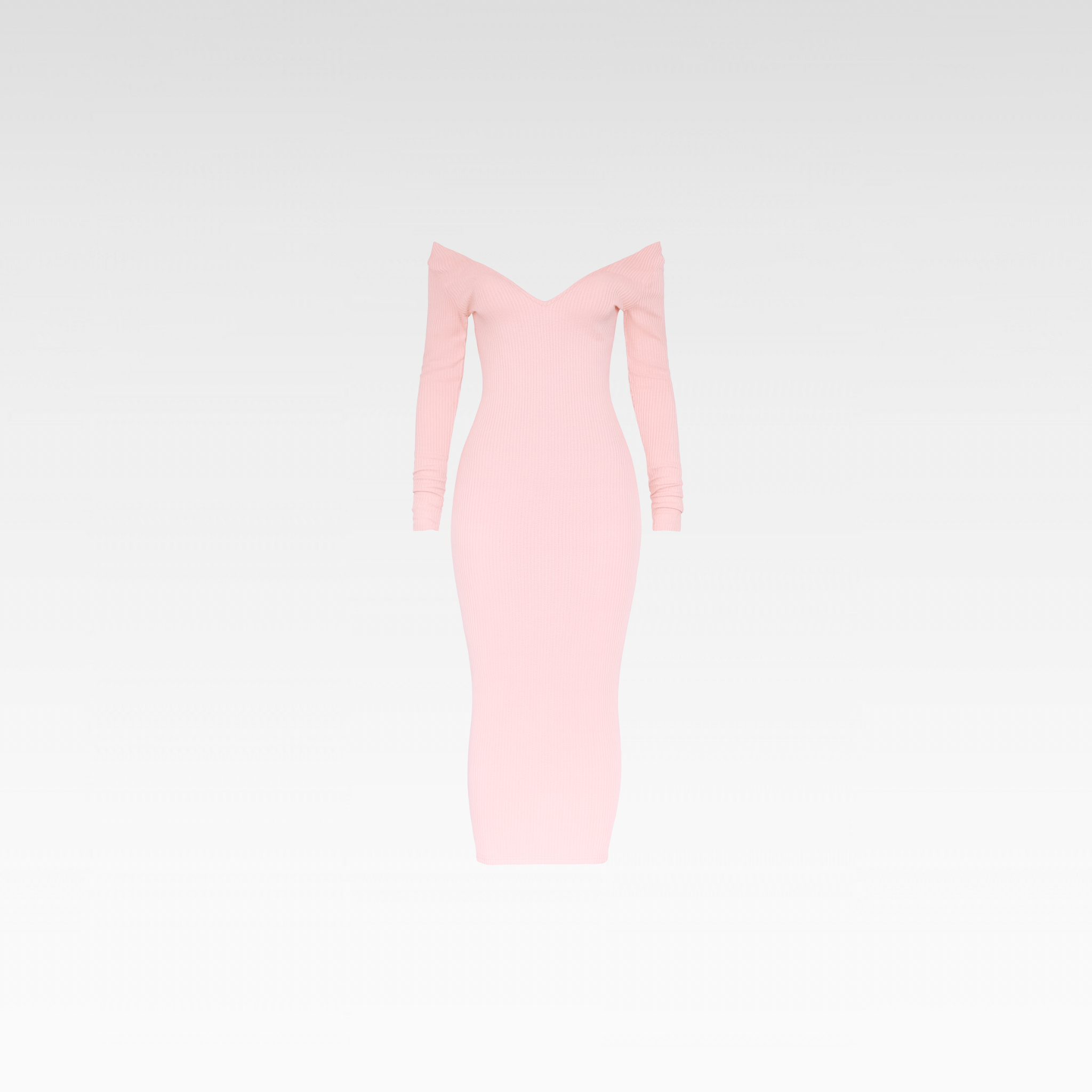 Cotton ribbed maxi dress